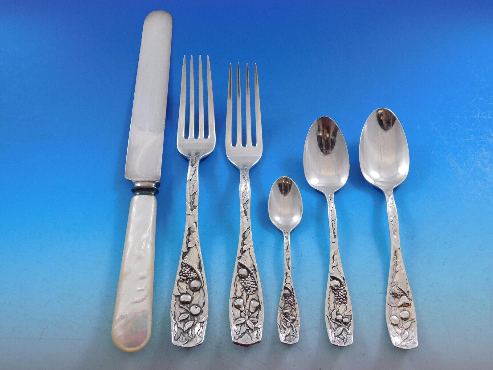 Pomona by Towle Sterling Silver Flatware Set for 12 Service 73 Pieces Rare Early For Sale 3