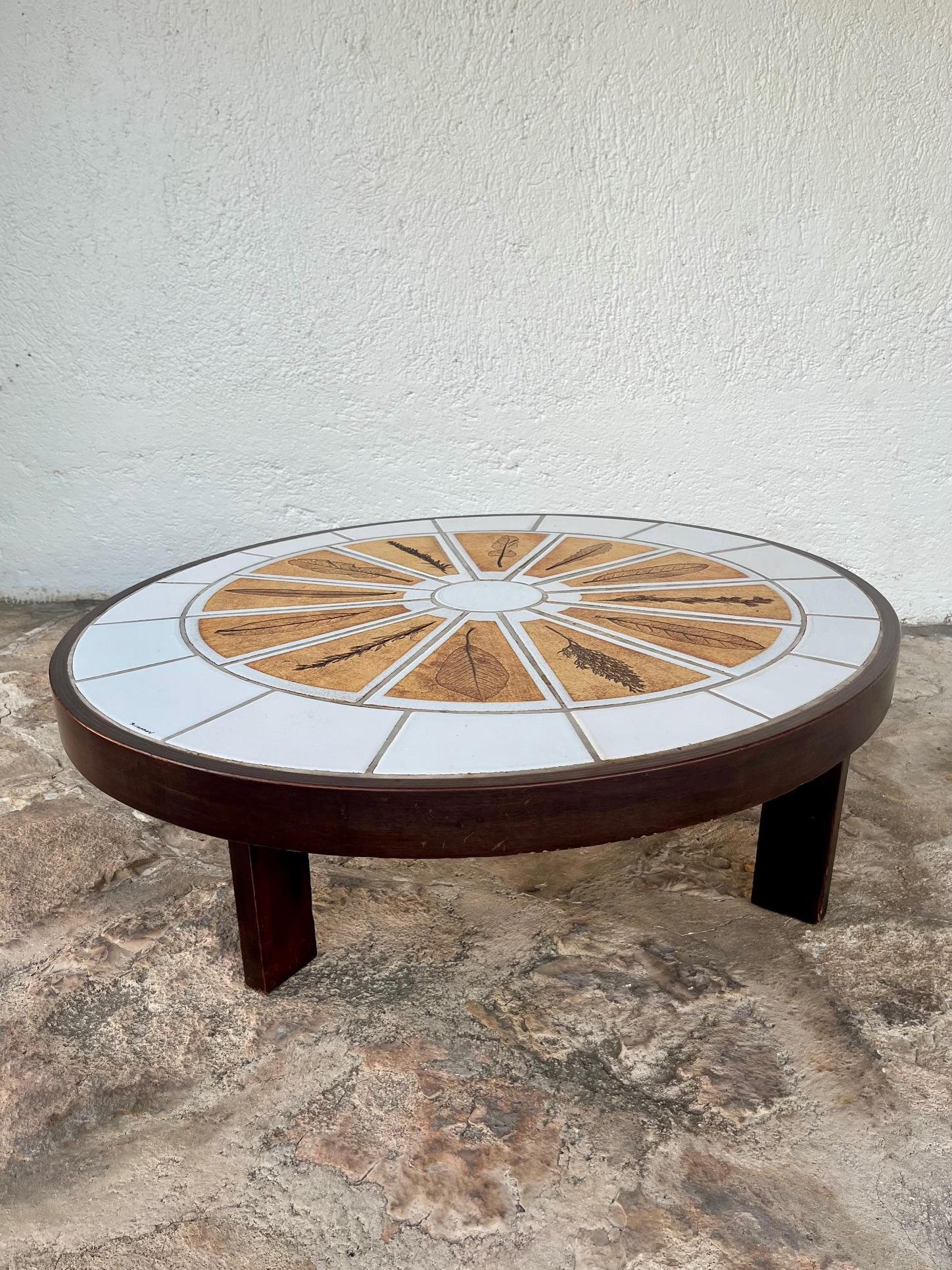 Couchtisch „Pomona“ aus Keramikfliesen, Tablett, Roger Capron, Vallauris (Moderne der Mitte des Jahrhunderts) im Angebot