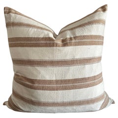 Pomona Stripe Linen Pillow with Down Feather Insert
