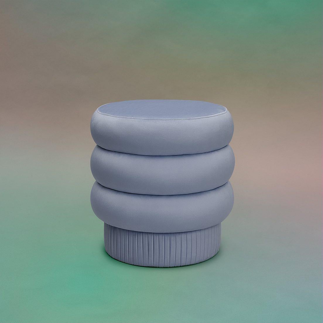 Pouf scultoreo in velluto Pompa Contemporary di Houtique in vendita 11