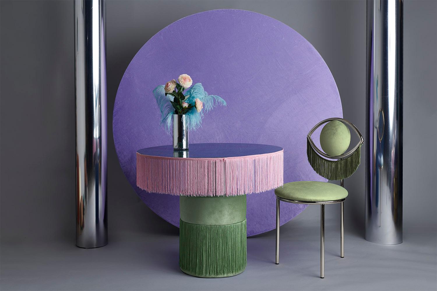 Espagnol Pouf Pompa par Houtique en vente