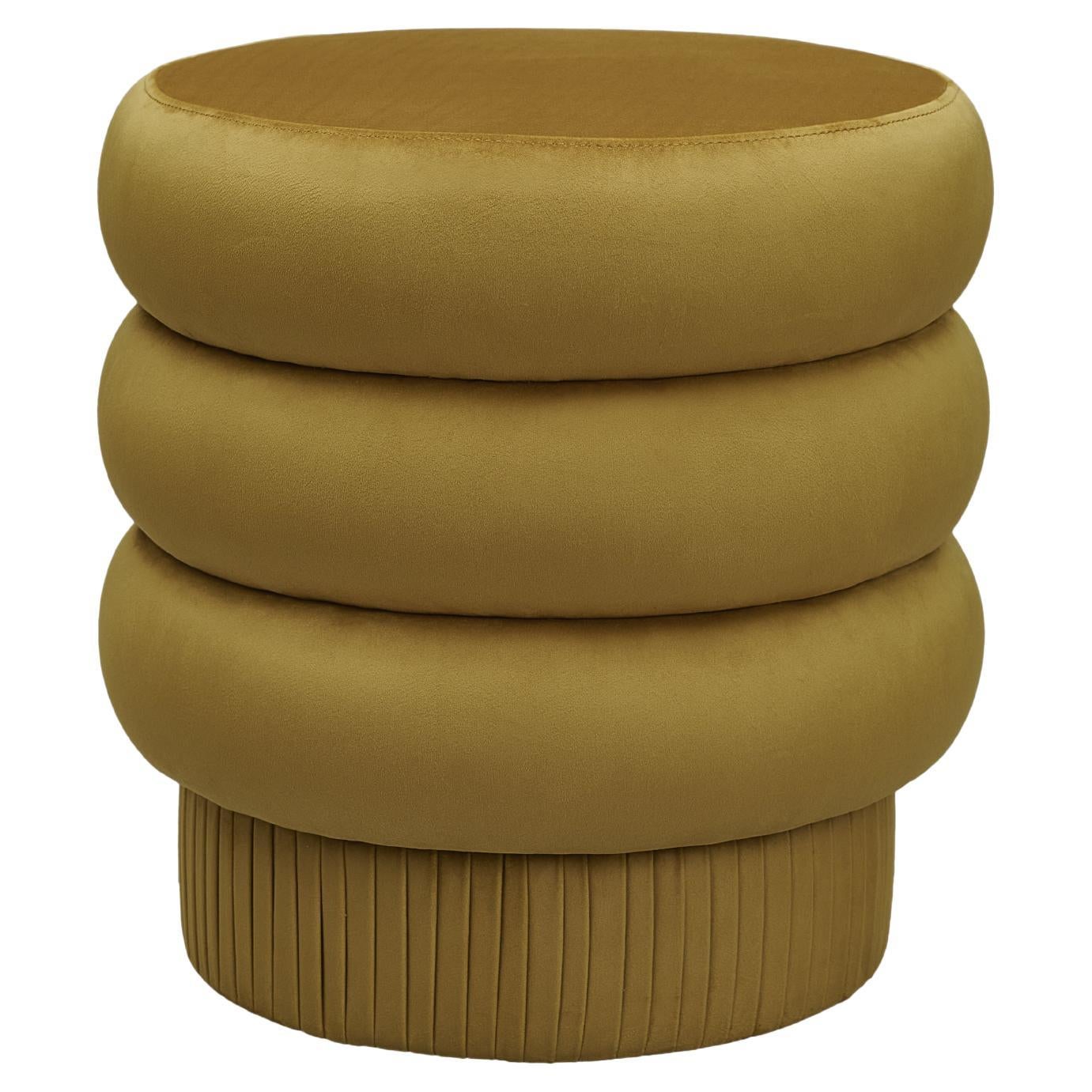Pompa Pouf by Houtique, Gold For Sale