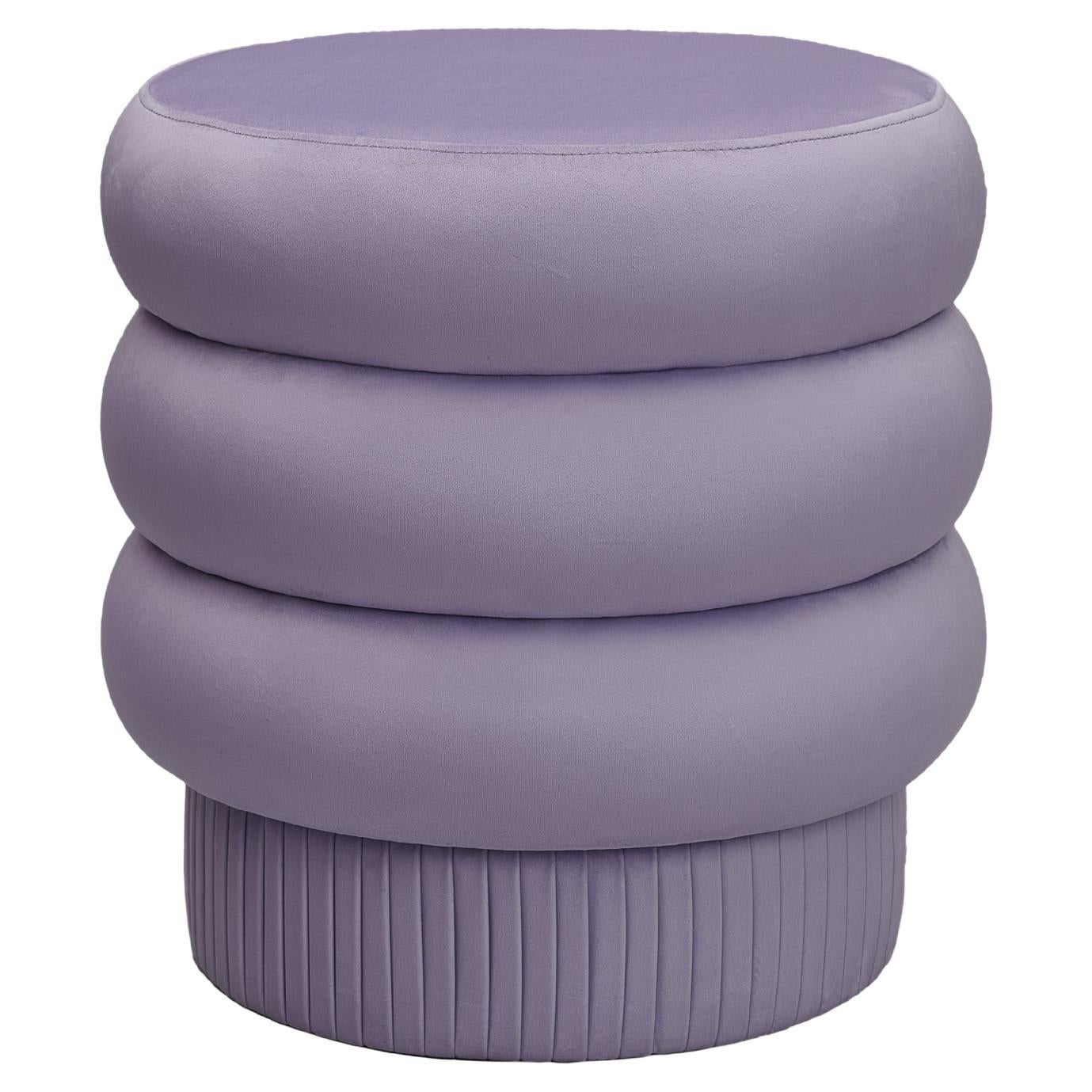 Pouf Pompa par Houtique, violet en vente