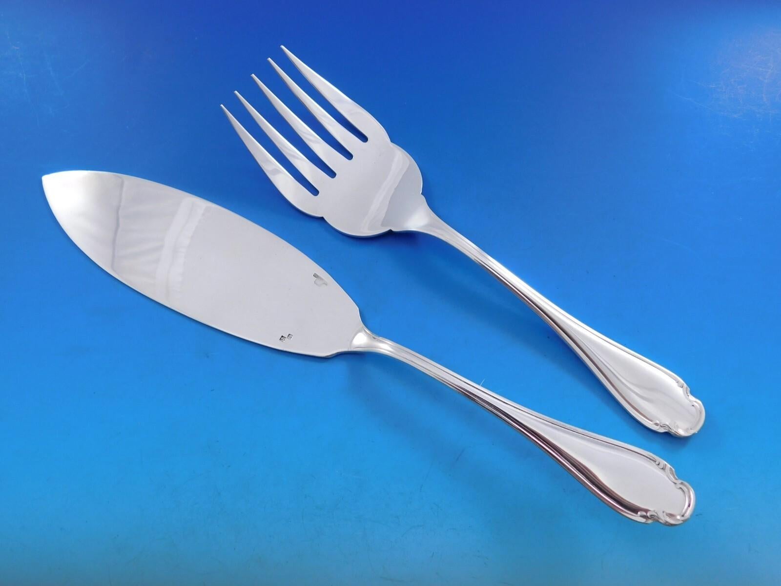 Pompadour by Christofle France Silverplate Flatware Service Set 142 pcs + chest For Sale 1