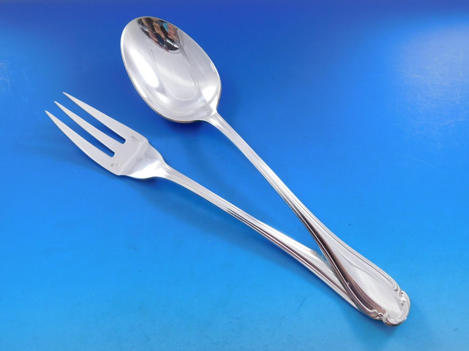 Pompadour by Christofle France Silverplate Flatware Service Set 142 pcs + chest For Sale 3