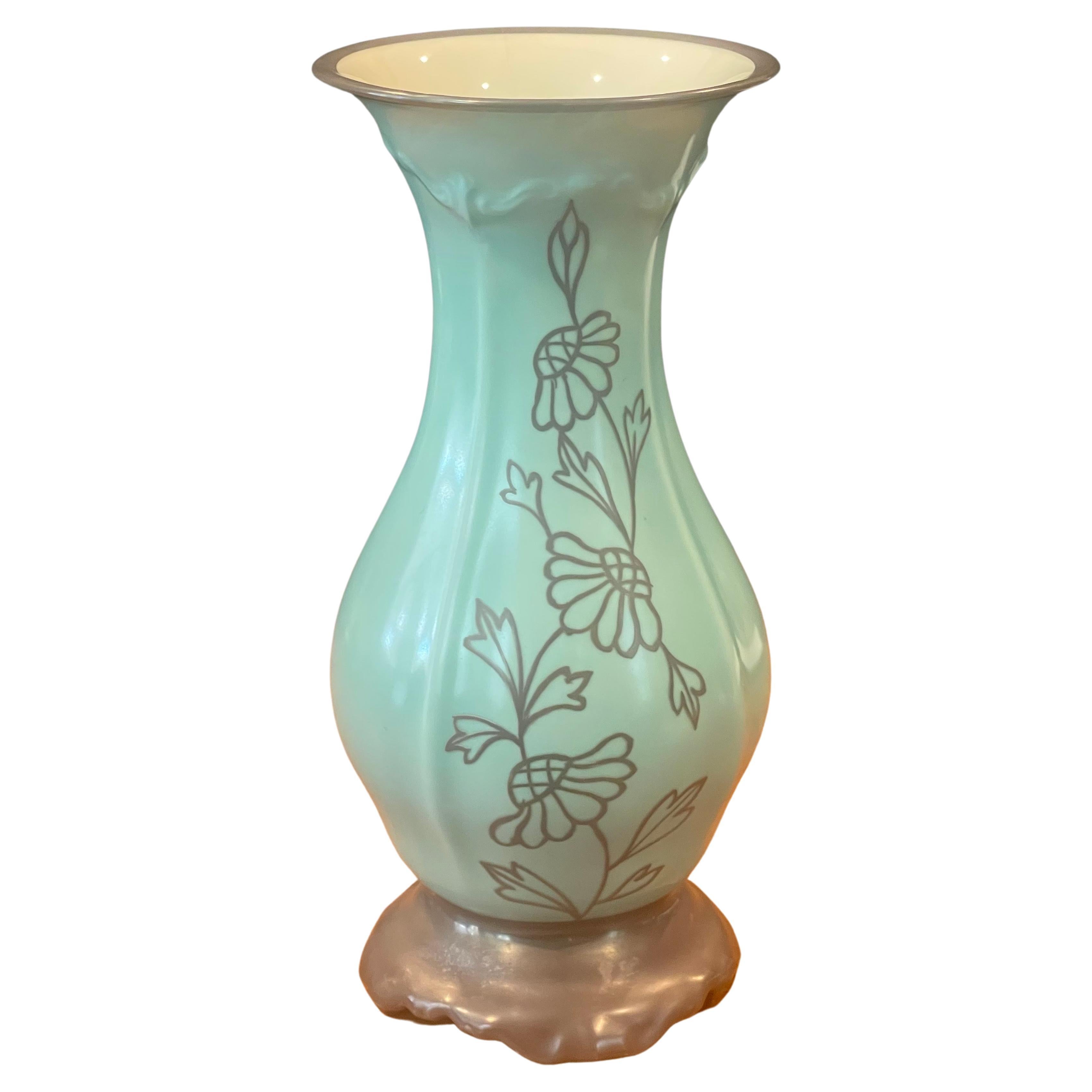 Pompadour Porcelain Vase by Selb Rosenthal, Rare "US Zone" For Sale