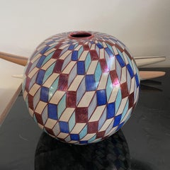 Pompei Moon Jar Céramique peinte à la main Italie Contemporaine 21ème siècle Majoilica