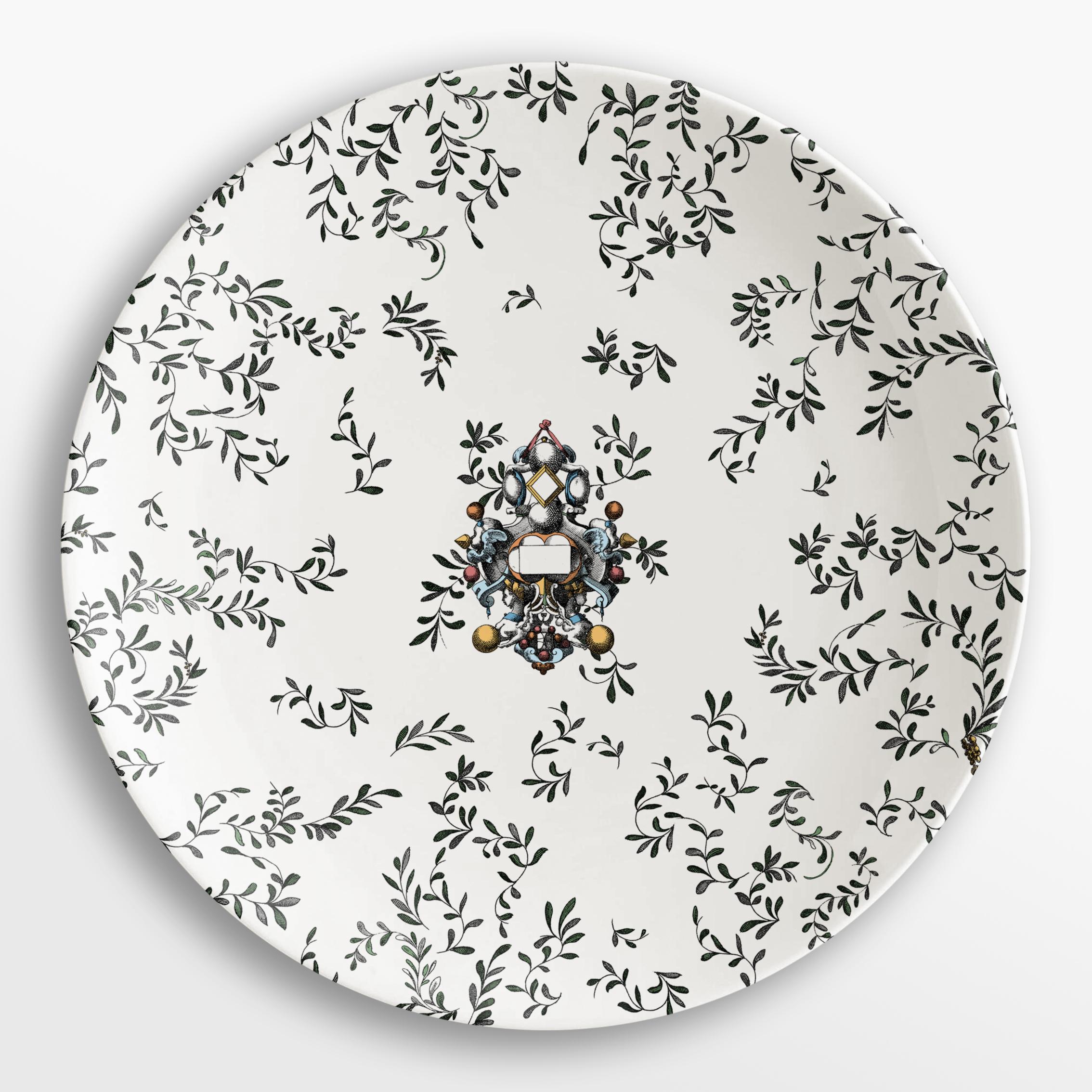 Italian Pompei, Six Contemporary Platters with Decorative Design For Sale