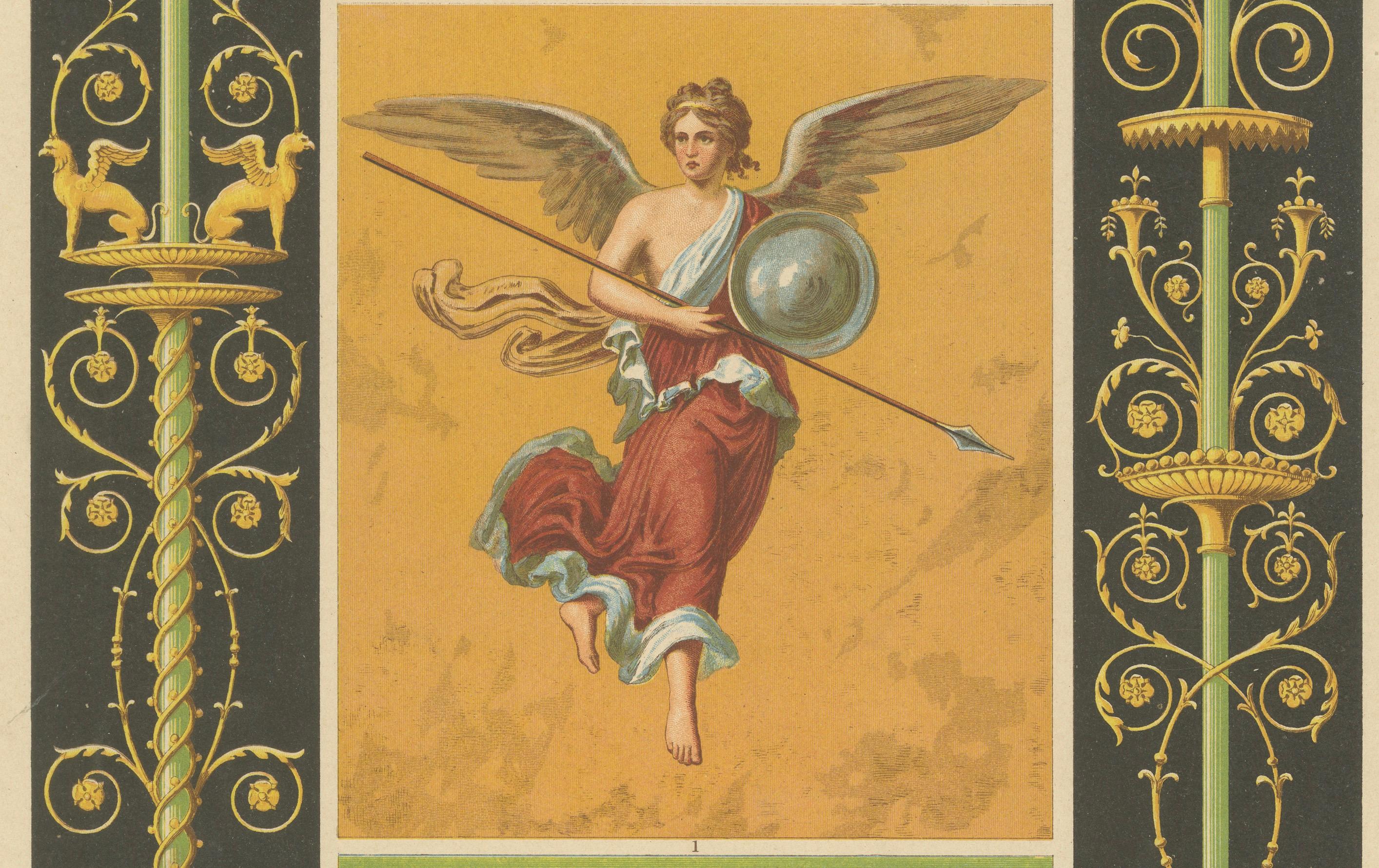 Pompejanische Eleganz: Dolmetschs Erkundung des römischen Dekors von 1887 im Angebot 1