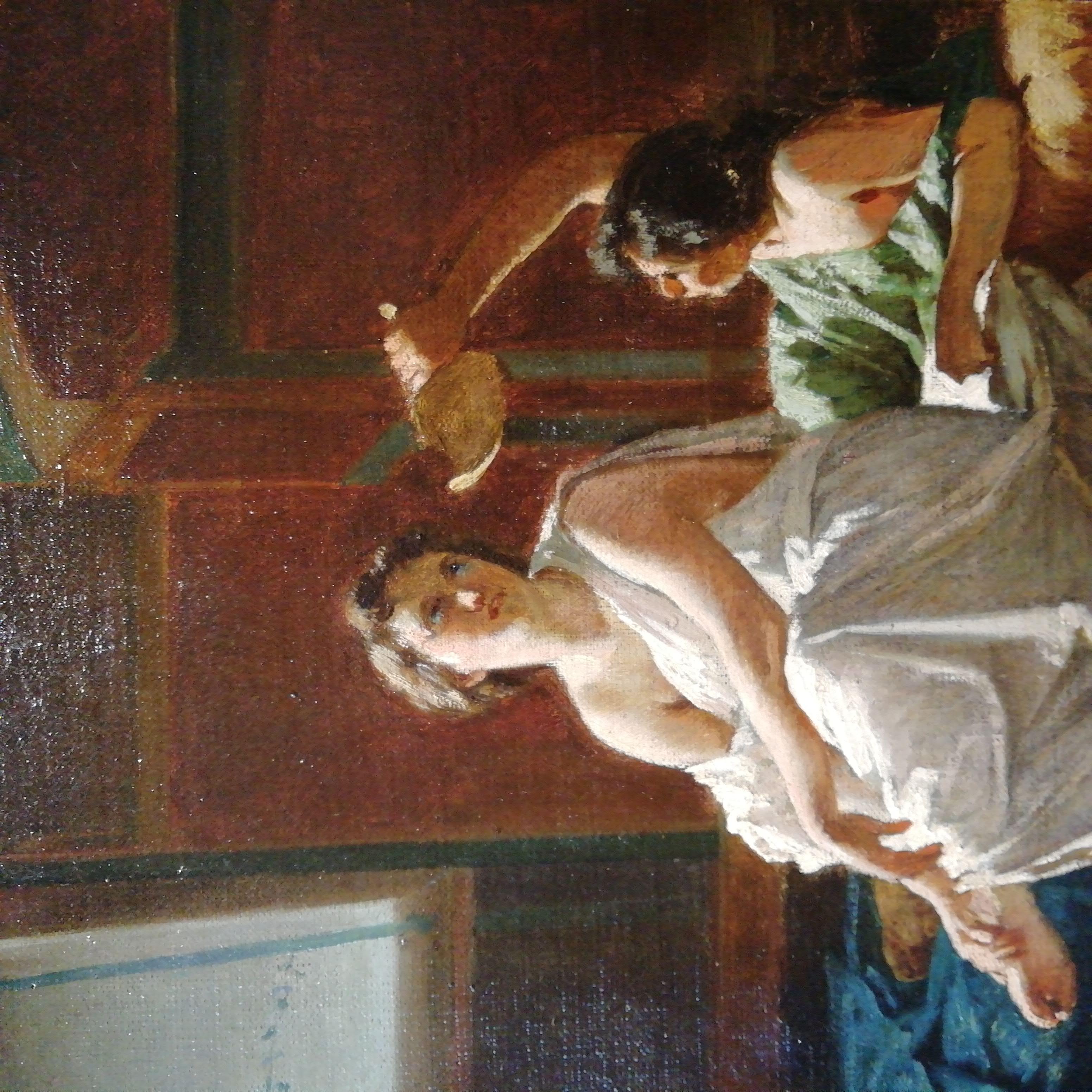 Pompeian Interior, Federico Maldarelli Oil 19th Century Italian Painting 1