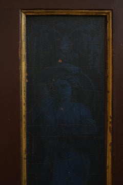 Pompeian Painted Artist Cabinet, Denmark, ca. 1860