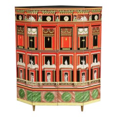 Eckschrank „Pompeiana“ von Piero Fornasetti, Italien, 2 von 2 im Jahr 1988, signiert