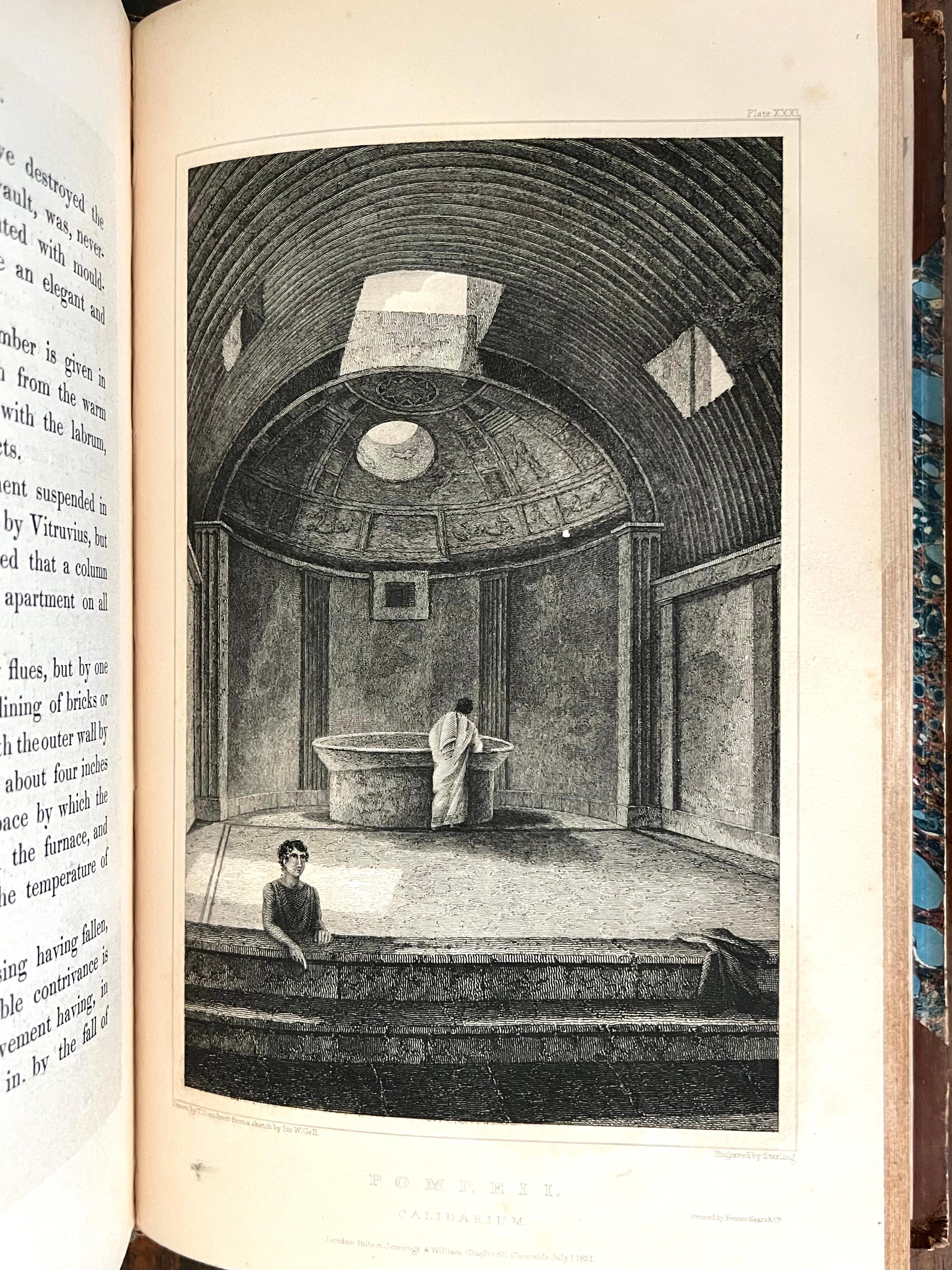 Pompeiana ; la topographie, les édifices et les ornements de Pompéi Sir Wm. Gell 1837 en vente 11