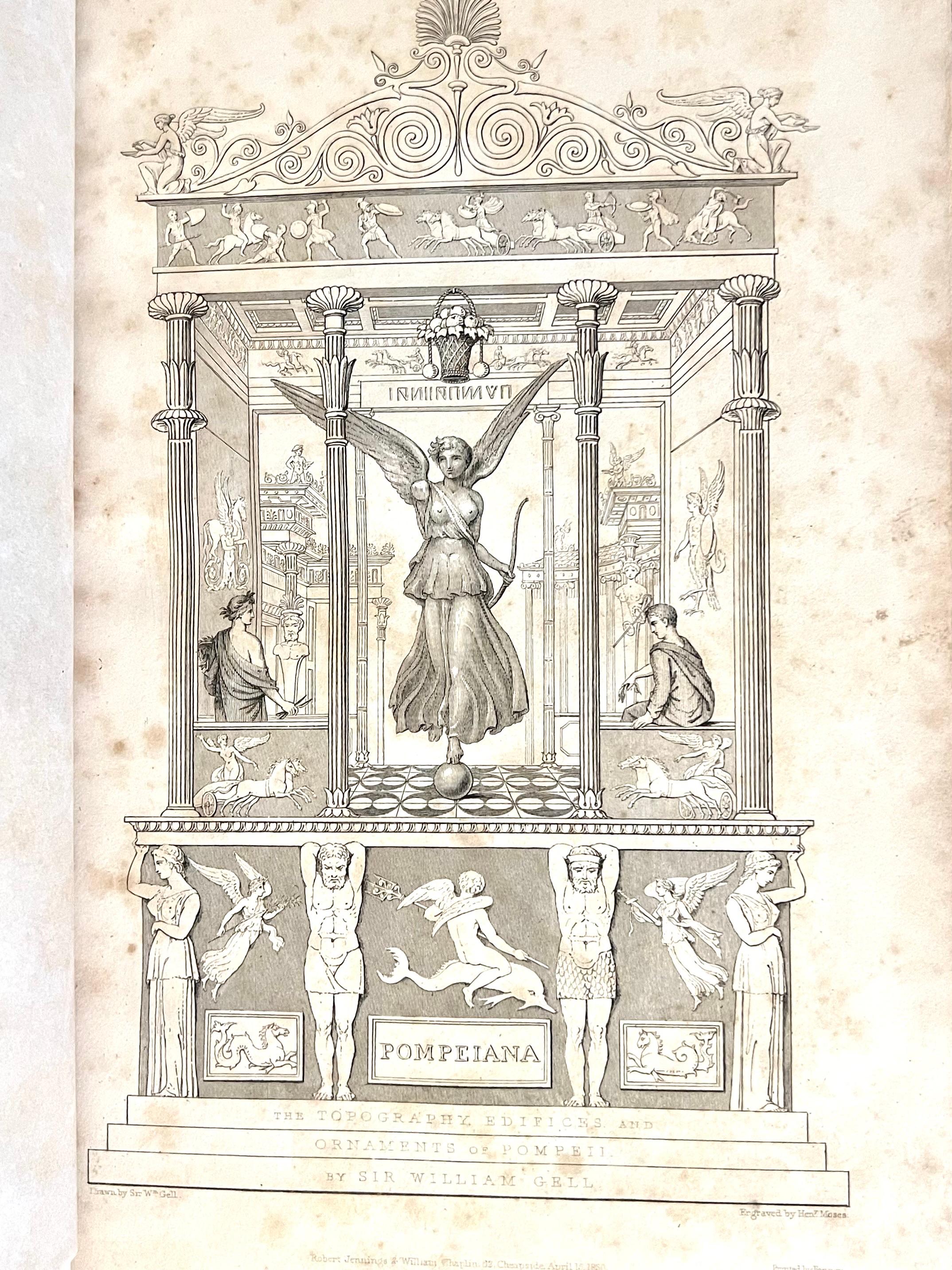 Pompeiana ; la topographie, les édifices et les ornements de Pompéi Sir Wm. Gell 1837 en vente 12