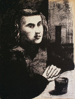 Portrait of Man - Lithograph by Pompeo Borra - 1950s