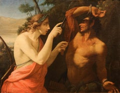 Apollo Marsyas Batoni Paint 18th CEntury Oil on canvas Old master Mythological