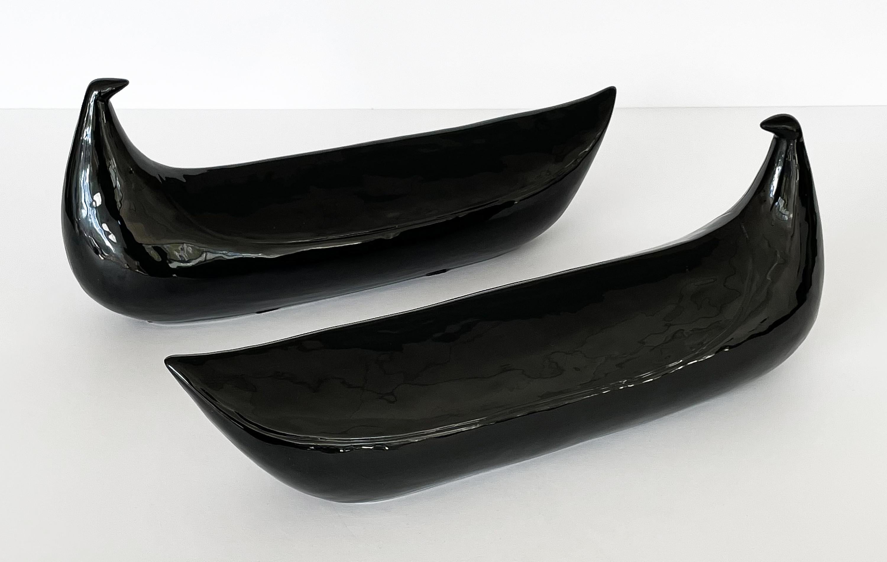 Italian Pompeo Pianezzola Black Ceramic Birds for Zanolli & Sebellin Nove