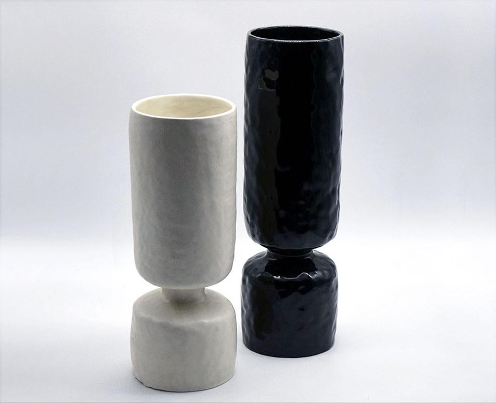 Italian Pompeo Pianezzola Pair of Ceramic Vases from Nove, 1970s For Sale