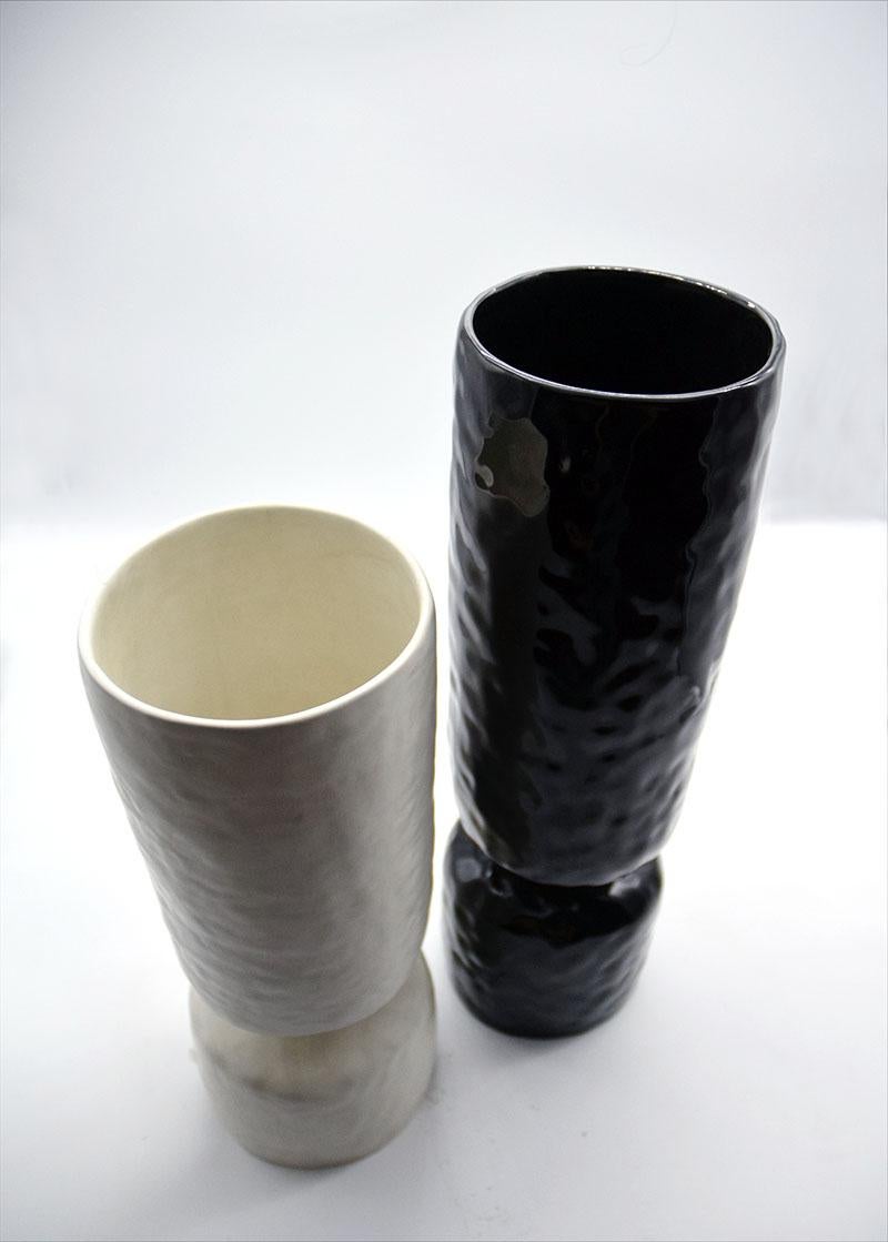 Pompeo Pianezzola Pair of Ceramic Vases from Nove, 1970s In Excellent Condition For Sale In Parma, IT