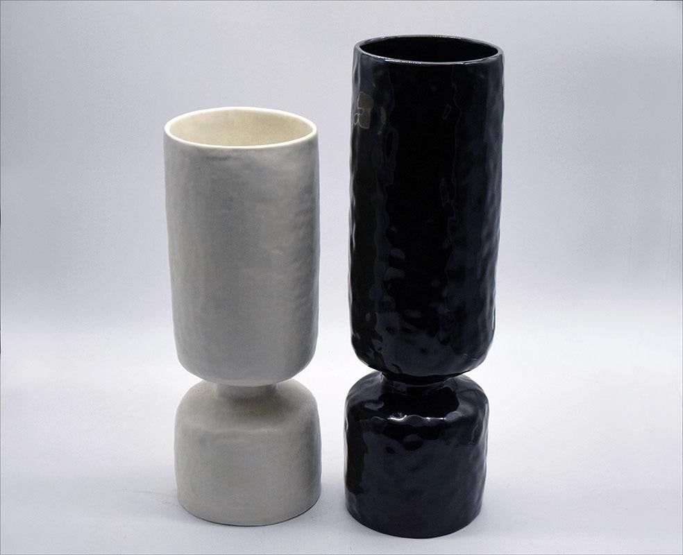 Pompeo Pianezzola Pair of Ceramic Vases from Nove, 1970s For Sale 2