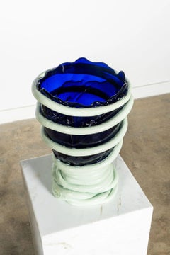Vaso Pompitu I (Grande), Blu Chiaro e Acqua Opaco di Gaetano Pesce