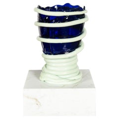 Vaso Pompitu I (Grande), Blu Chiaro e Acqua Opaco di Gaetano Pesce