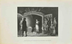 Antique Napoleon at the Tomb of Frederick the Great - Etching by Ponce Camus - 1837