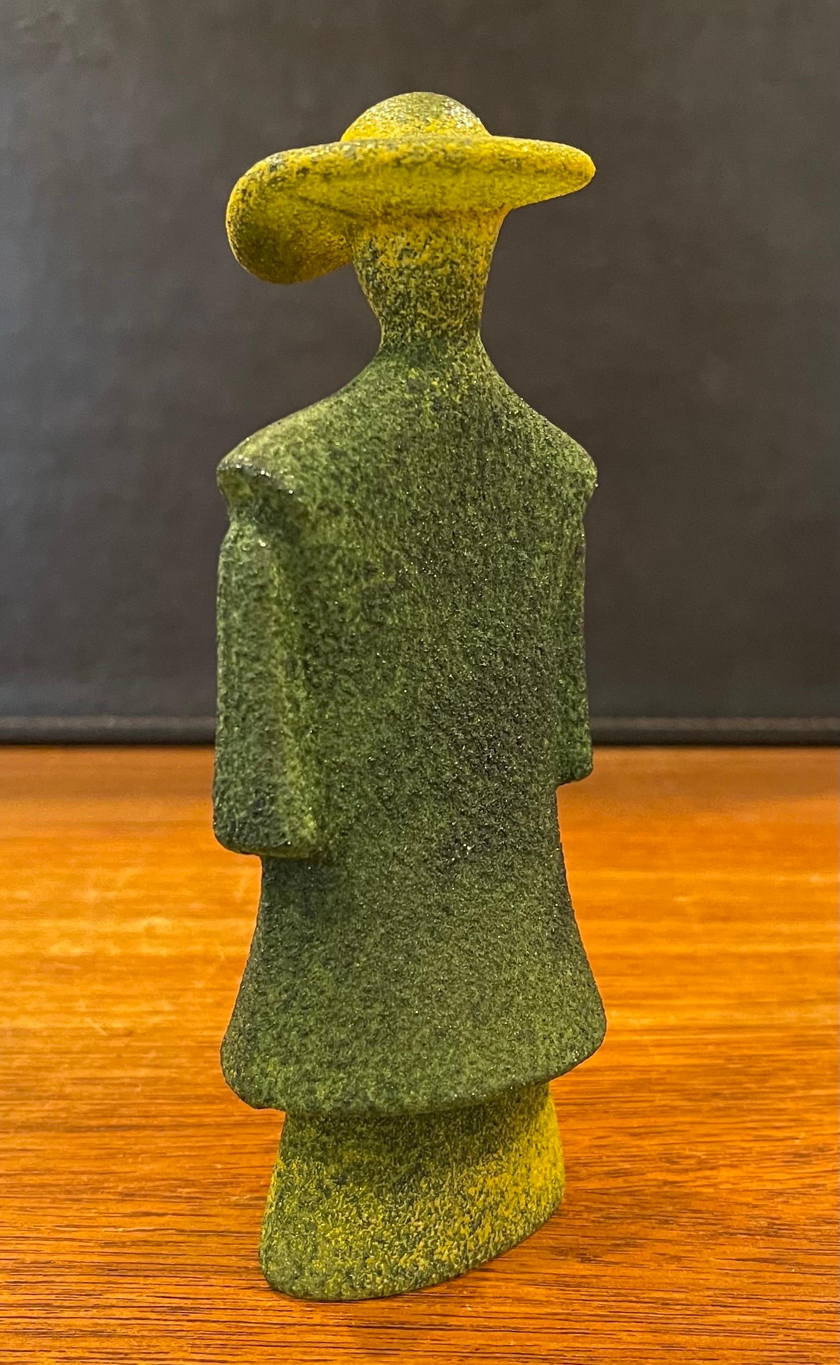 Poncho Green Art Glass Catwalk Sculpture by Kjell Engman for Kosta Boda Sweden For Sale 4