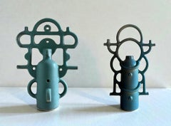 Pond and Cephei. Sculptures by Aniana Heras in Glazed White Stoneware