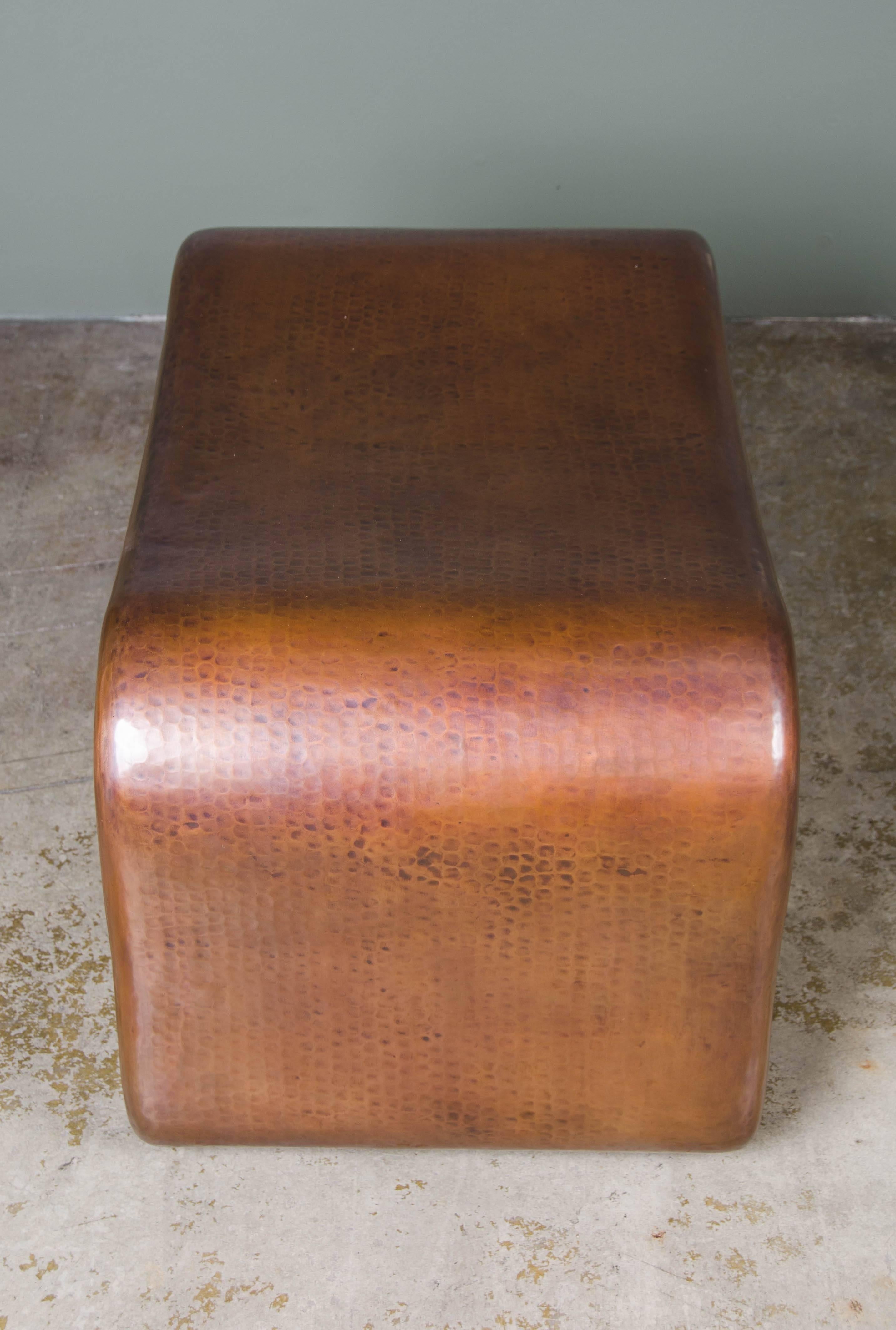 Pong Leg Seat, Copper by Robert Kuo, Limited Edition, In Stock In New Condition For Sale In Los Angeles, CA