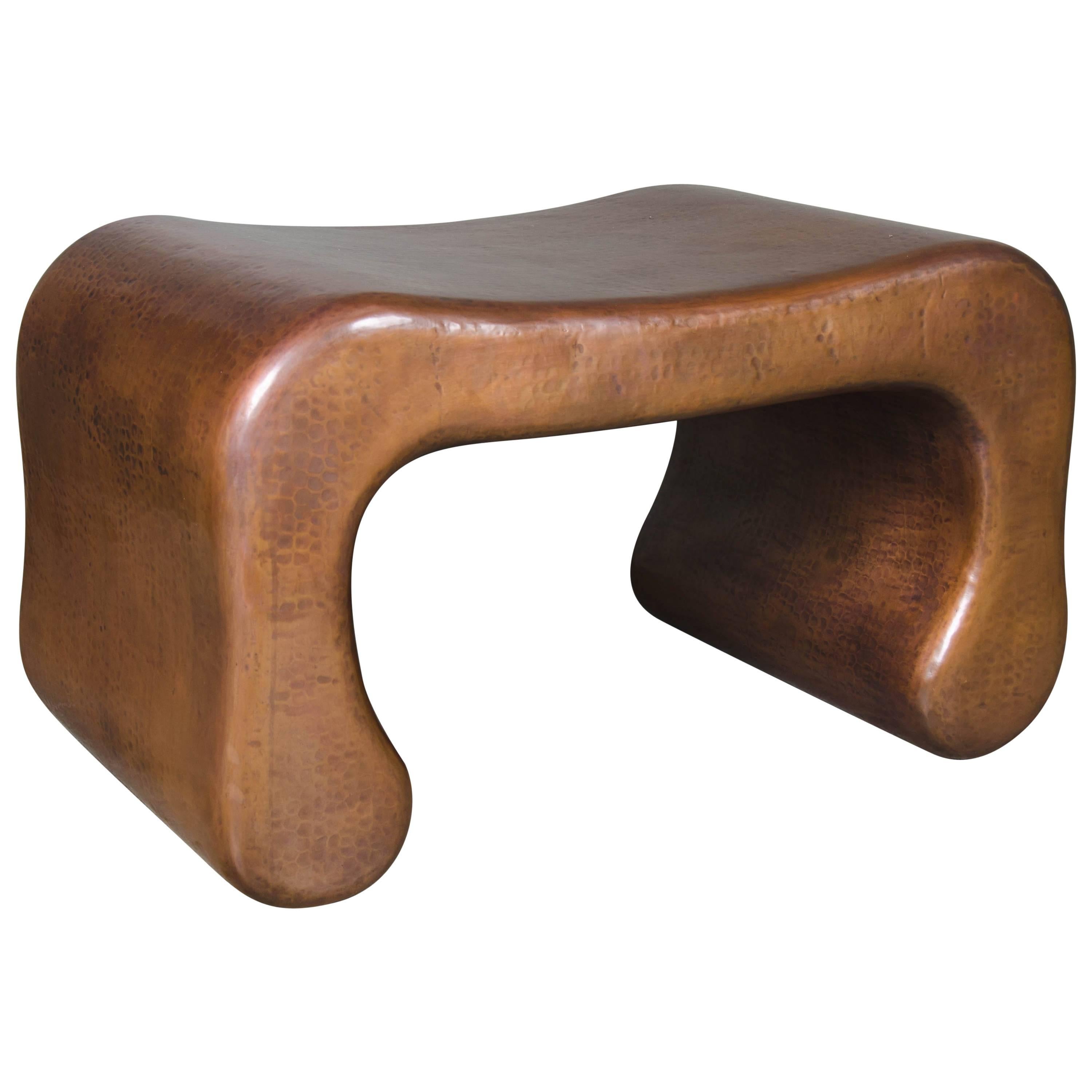 Pong Leg Seat, Copper by Robert Kuo, Limited Edition, In Stock For Sale