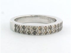 PONIROS ring with fancy brilliant cut diamonds up to 0.69ct 18k white gold