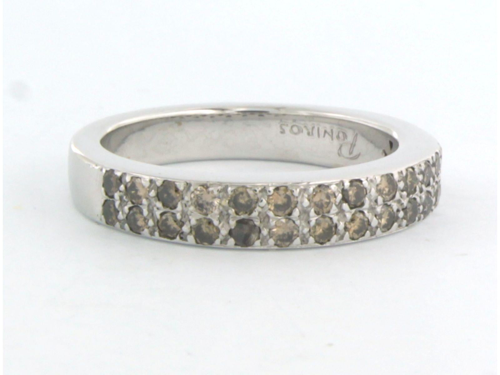 Anillo PONIROS con diamantes talla brillante fantasía hasta 0,69 ct Oro blanco 18k Moderno en venta