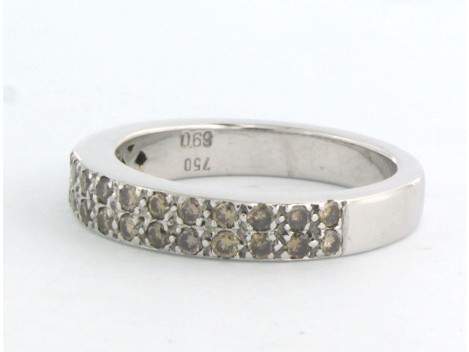 Anillo PONIROS con diamantes talla brillante fantasía hasta 0,69 ct Oro blanco 18k Corte brillante en venta