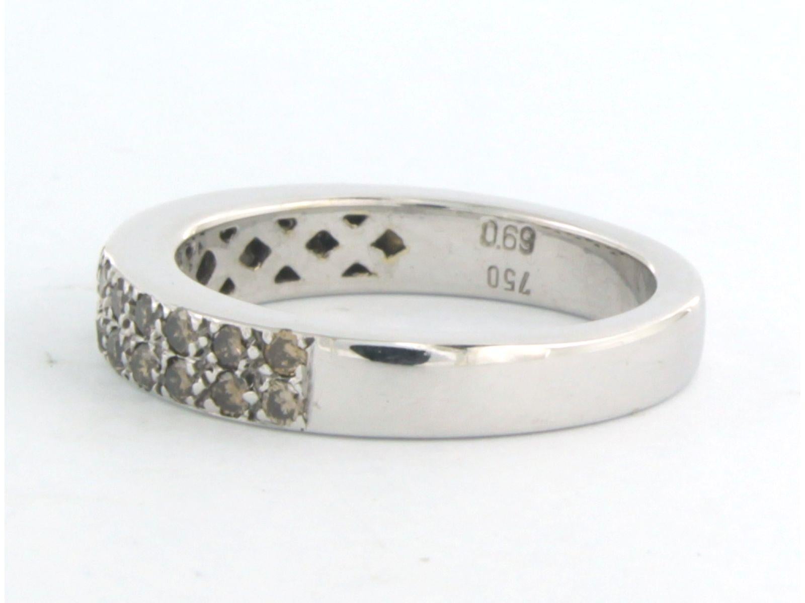 Anillo PONIROS con diamantes talla brillante fantasía hasta 0,69 ct Oro blanco 18k en Excelente estado para la venta en The Hague, ZH