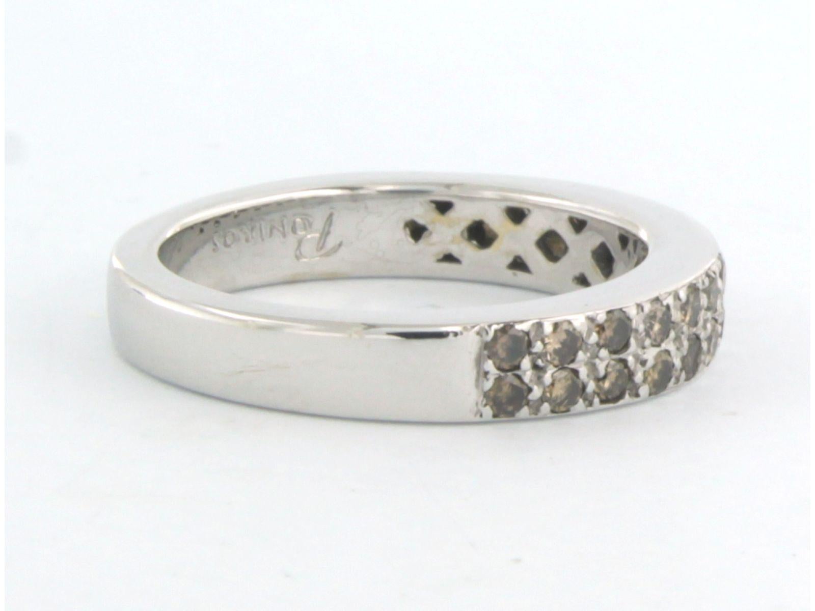 Anillo PONIROS con diamantes talla brillante fantasía hasta 0,69 ct Oro blanco 18k en venta 1