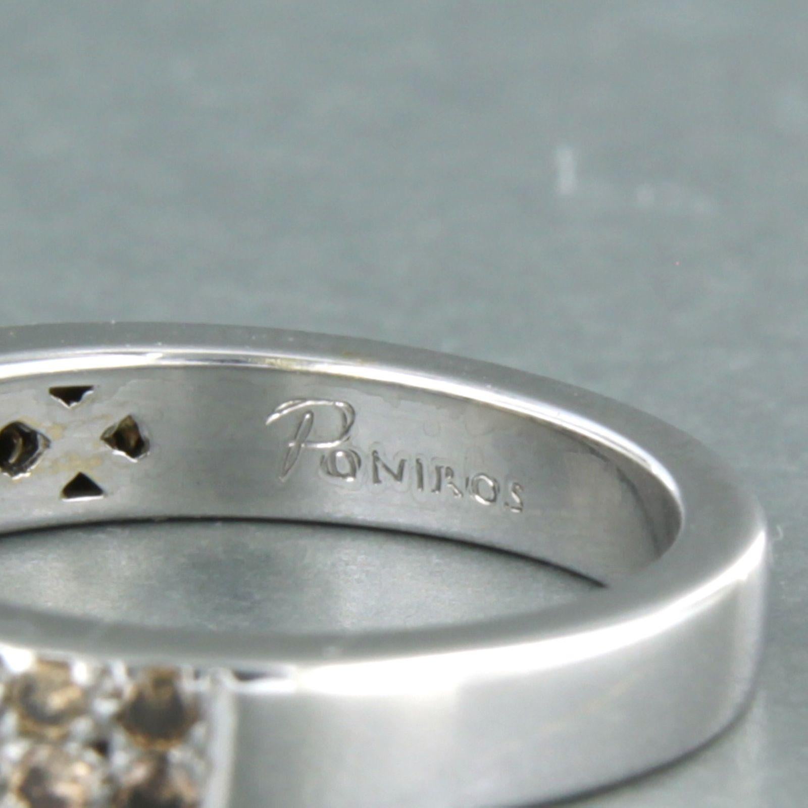 Anillo PONIROS con diamantes talla brillante fantasía hasta 0,69 ct Oro blanco 18k en venta 2