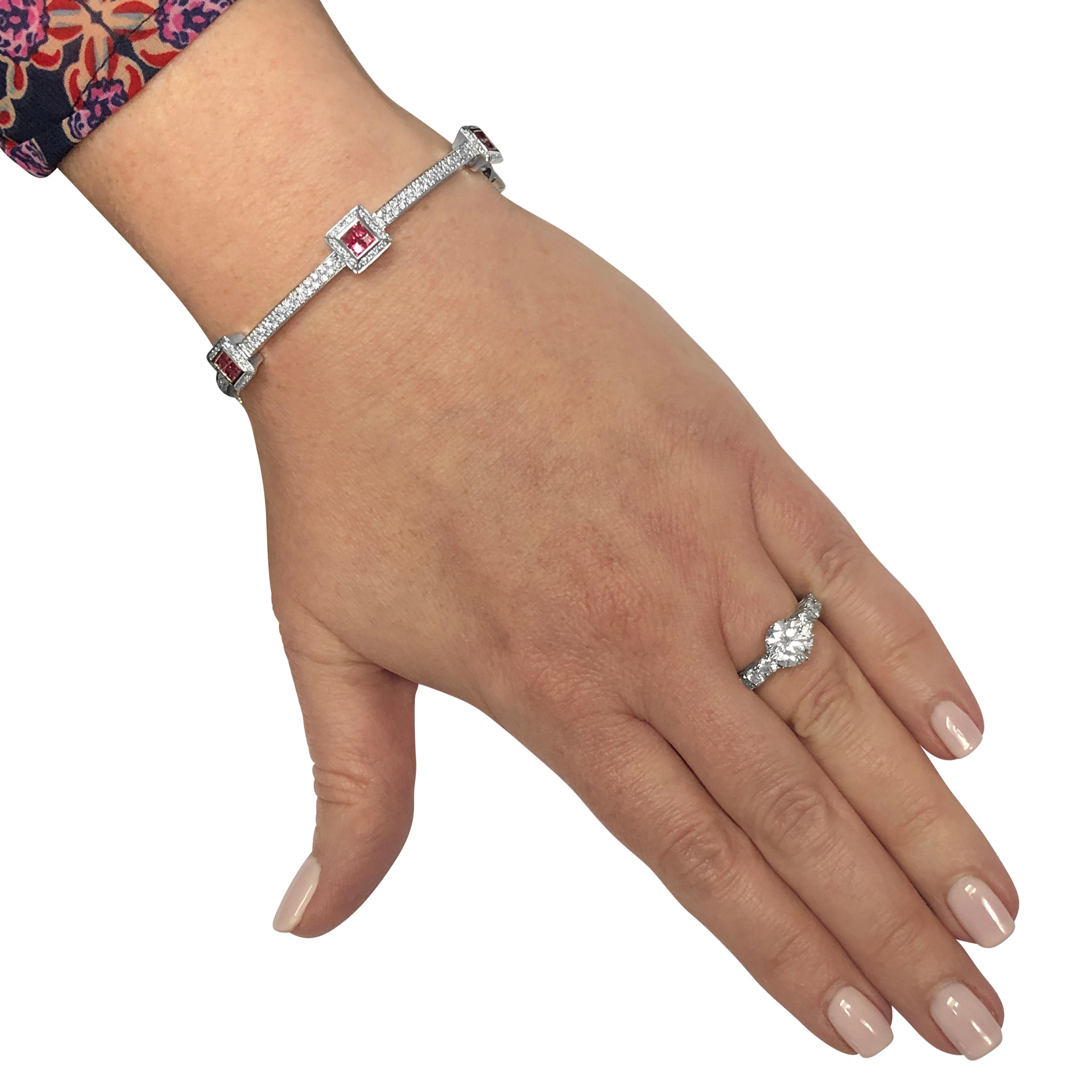 Poniros Ruby and Diamond Bracelet (Moderne)
