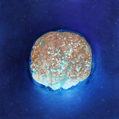 "Internal Sala", metal print, landscape, water, lagoon, Chile, blue