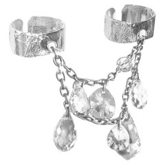 Pont De Crystal Bracelet in Rhodium Plated 925 Silver & Glass Crystals by O Sh