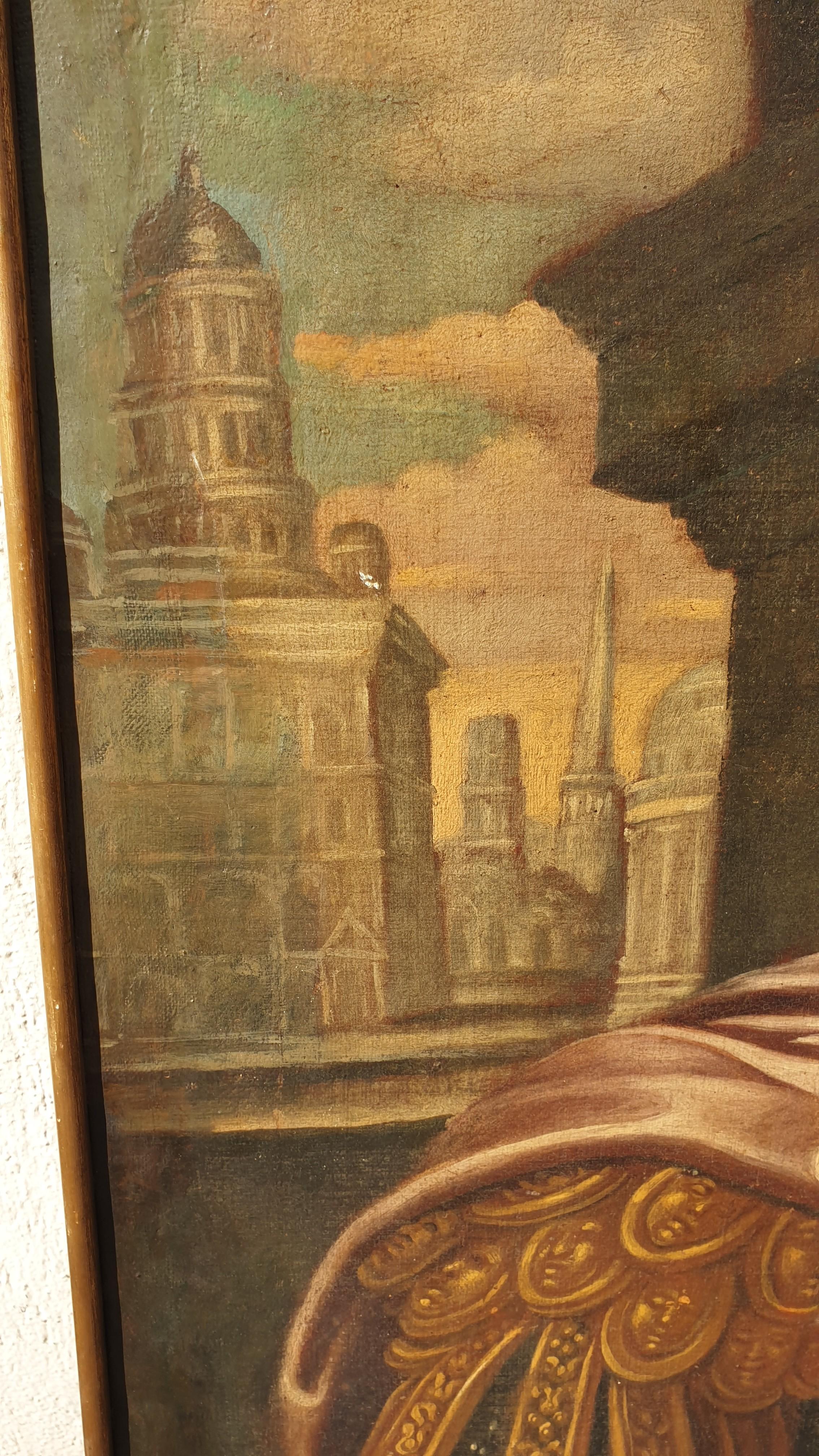 XVIIIe siècle et antérieur Pont Max, Armure romaine, peinture, fin XVIIe début XVIIIe