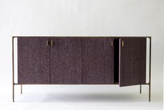 PONTE Credenza - cerused oak with patinated brass plated steel
