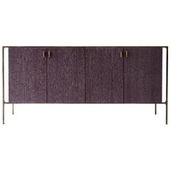 PONTE Credenza - cerused oak with patinated brass plated steel