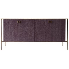 PONTE Credenza - cerused oak with patinated brass plated steel