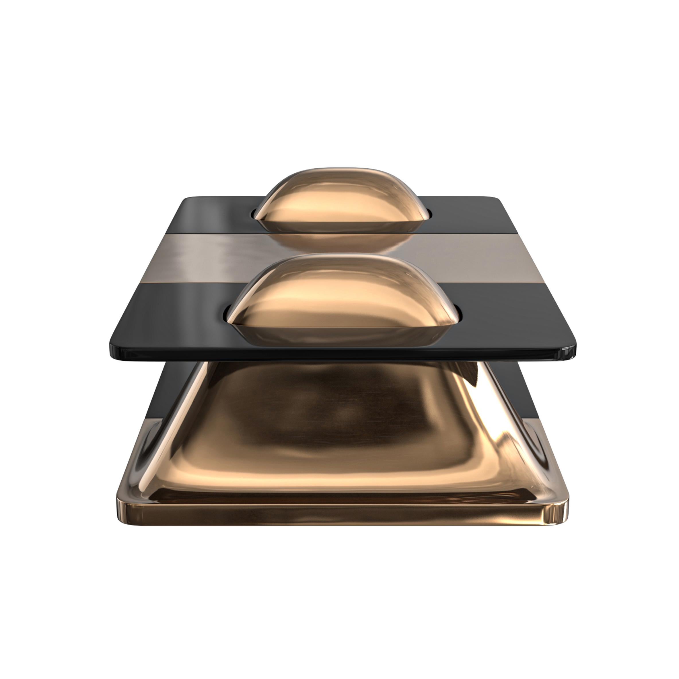 Table bassente Milvio avec bronze, fabriquée à la main, Istanbul en vente 1