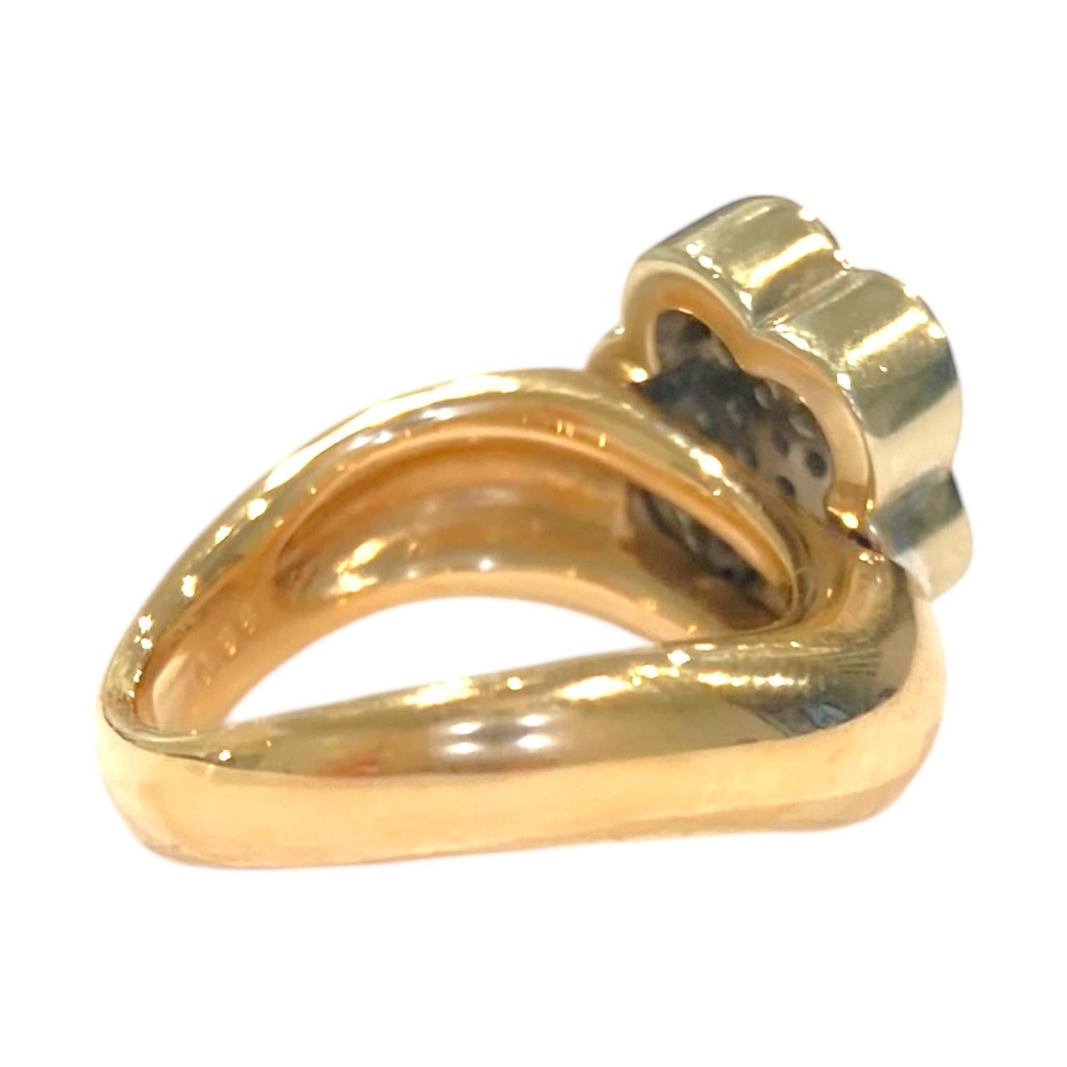 Ponte Vecchio Bague fleur en diamant pavé 18K Pour femmes en vente