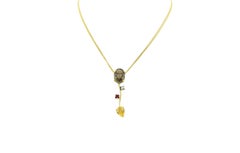 Ponte Vecchio Gioielli Collier pendentif multi-pierres en or jaune 18 carats