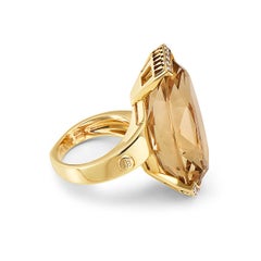 Ponte Vecchio Gioielli 45.10ct. Citrine & Diamond Cocktail Ring