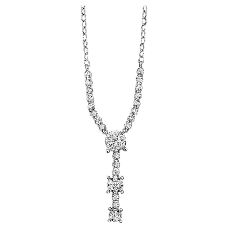 Antique Diamond Platinum Lavalier Necklace at 1stDibs | antique ...