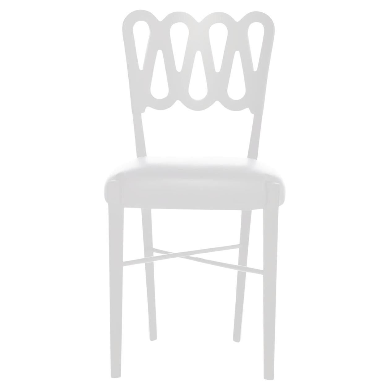 Ponti 969 White Leather Chair By Go Ponti For Sale